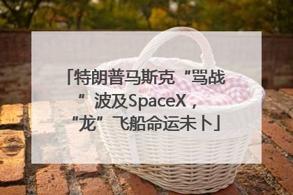特朗普马斯克“骂战”波及SpaceX，“龙”飞船命运未卜